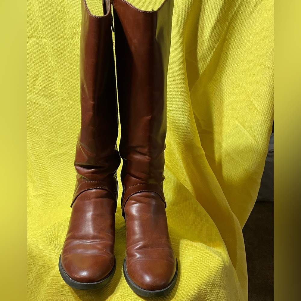 Merona Brown Calf length Boots. Used. Good condition.